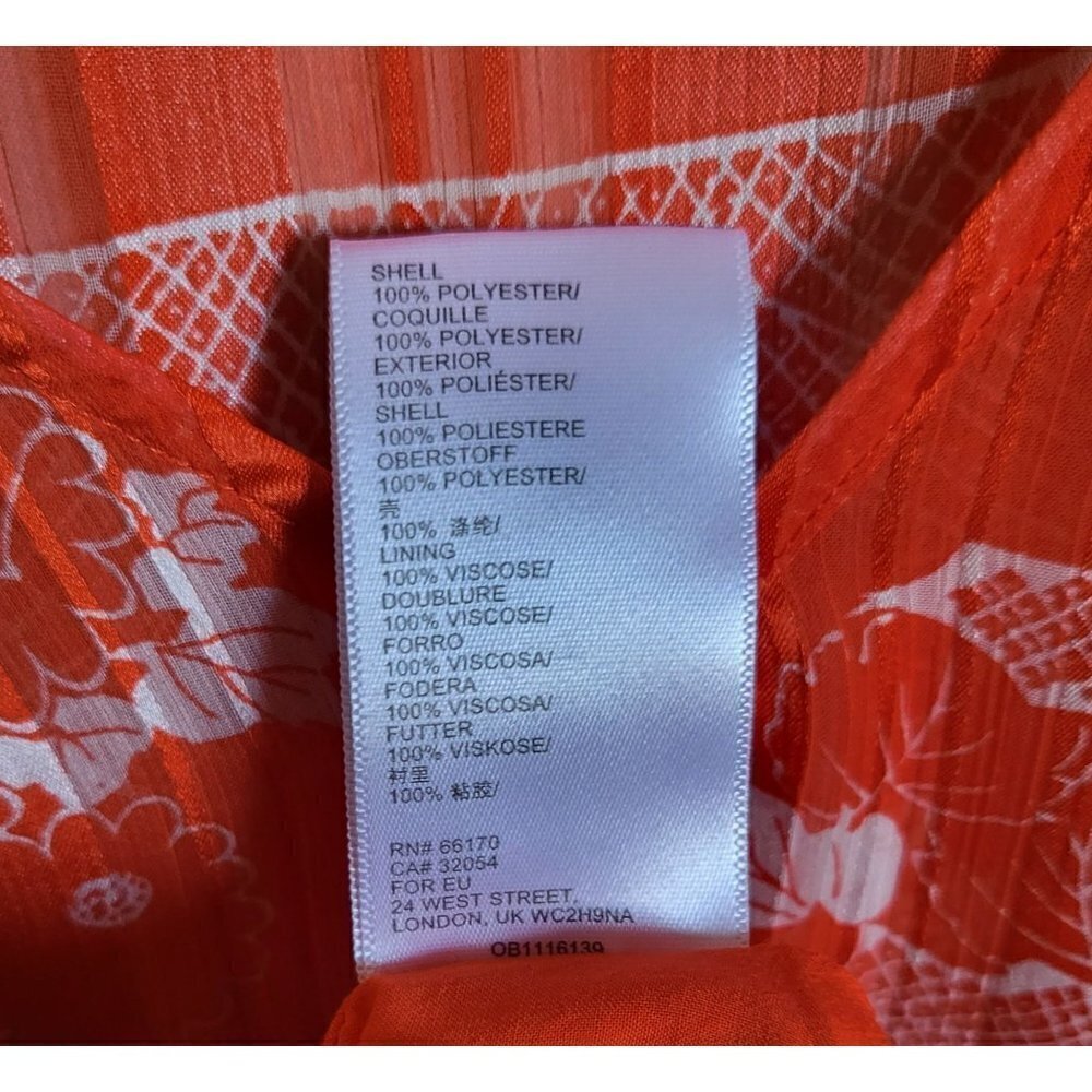 Urban Outfitters Pippa Chiffon Babydoll Tiered Mini Dress Orange Size Women's S - Picture 7 of 8